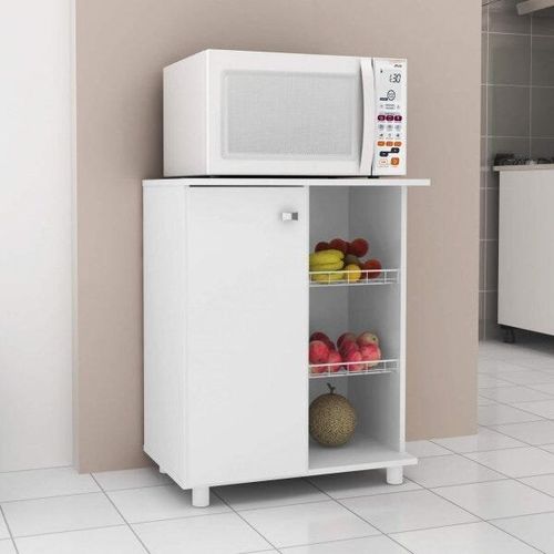 Balcão Fruteira com 2 Cestos e 1 Porta - Branco