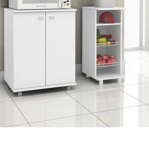 Balcão Fruteira Aberto 2 Aramados BF3206 Branco Branco