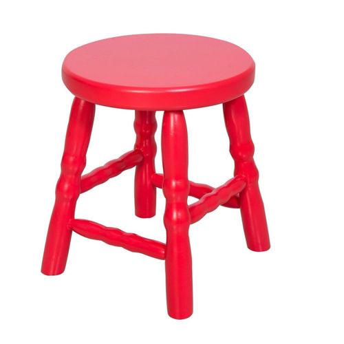 Banqueta Baixa para Quarto Infantil 30cm Dalas Vermelho Vermelho