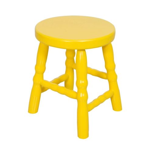 Banqueta Baixa para Quarto Infantil 30cm Dalas Amarelo Amarelo