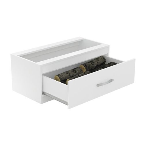Caixa para Lenha com Gaveta 82cm - Branco