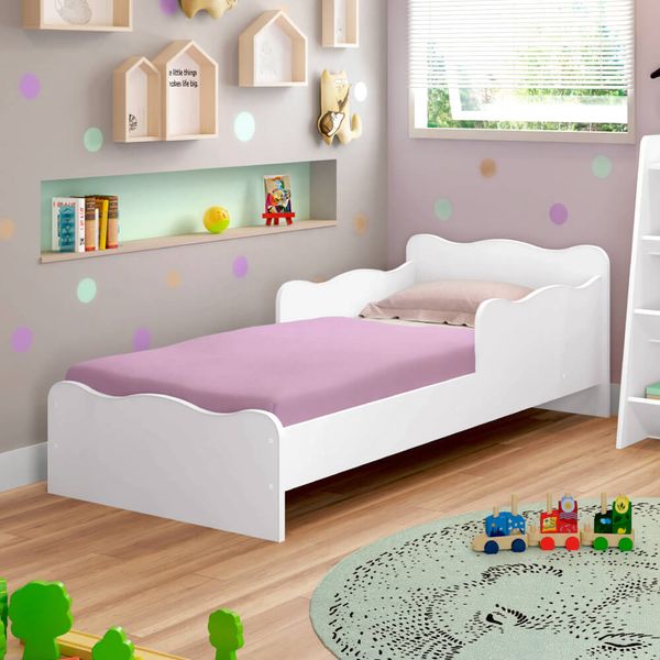 Mini Cama Soneca Baby com Proteção Lateral - Branco