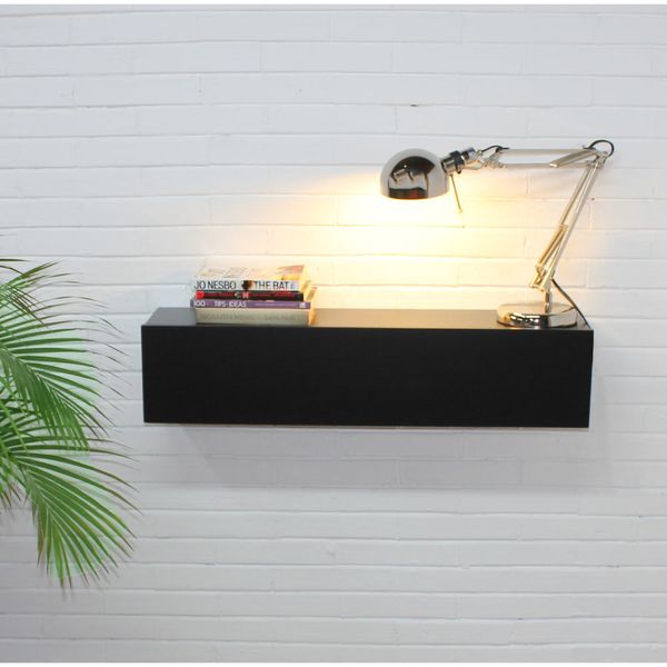 Aparador de Parede 1 Porta 82cm 100% MDF - Preto