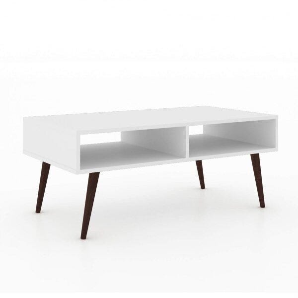 Mesa de Centro Retrô 2 Nichos RT 3064 Branco Branco