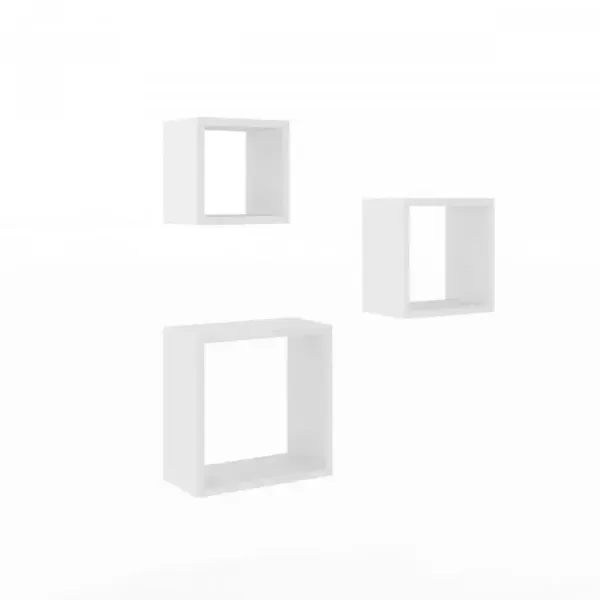 Conjunto 3 Nichos AM 3078 Branco Branco