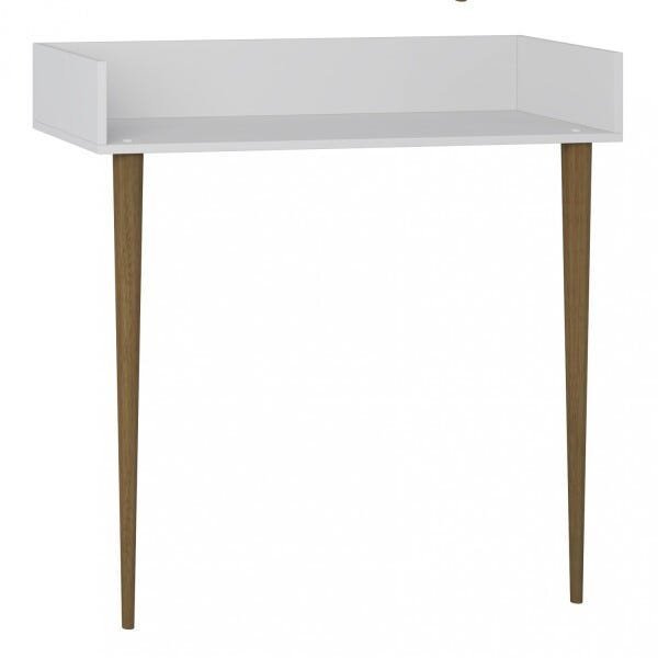 Escrivaninha Mesa Escritório de Parede Retrô 92cm Branca Branca