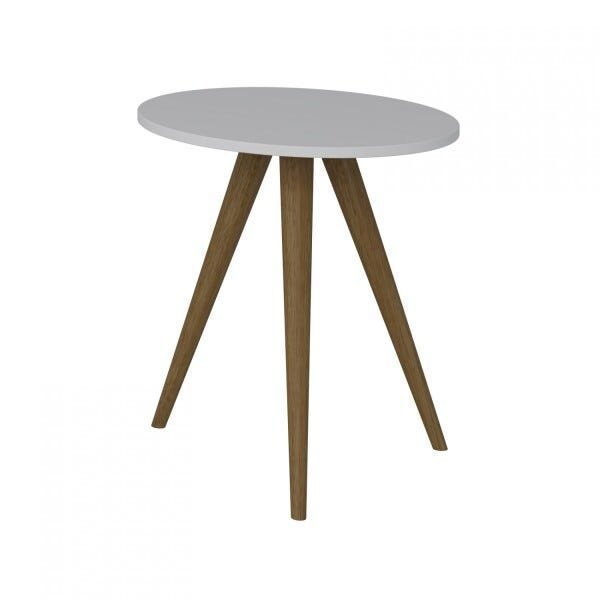 Mesa Lateral 51,5 cm Retrô Branco
