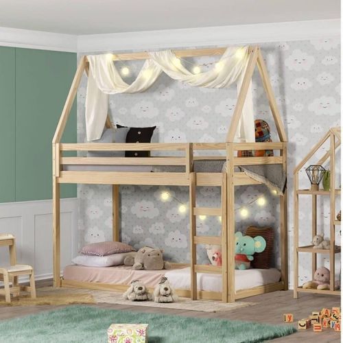Beliche Montessoriano Prime com Telhado VI Natural - Casatema