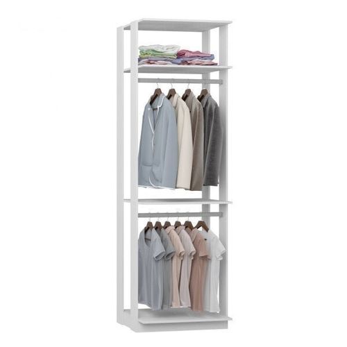 Estante Closet 1005 com 2 Cabideiros Branco
