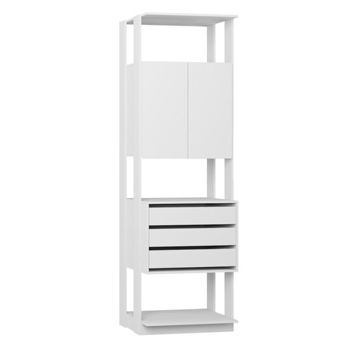 Estante Closet 1006 com 2 Portas 3 Gavetas Branco