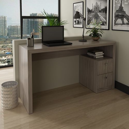 Mesa para Escritório com 2 Gavetas - Carvalho