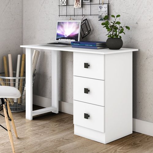 Escrivaninha Bento 3 Gavetas - Branco