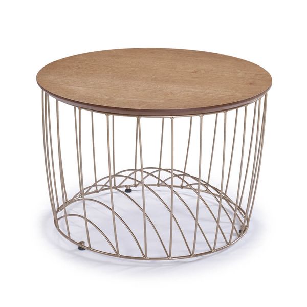 Mesa de Centro Ísis com Tampo em MDF 90 cm - Pinhão