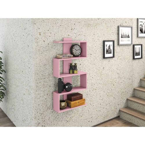 Nicho de Parede Decorativo 3087 com 4 Nichos - Rosa