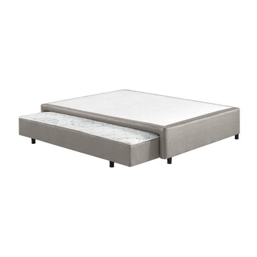 Base Box Sommier Auxiliar Mola Malha Chumbo 30x188x138 Ecoflex Cinza