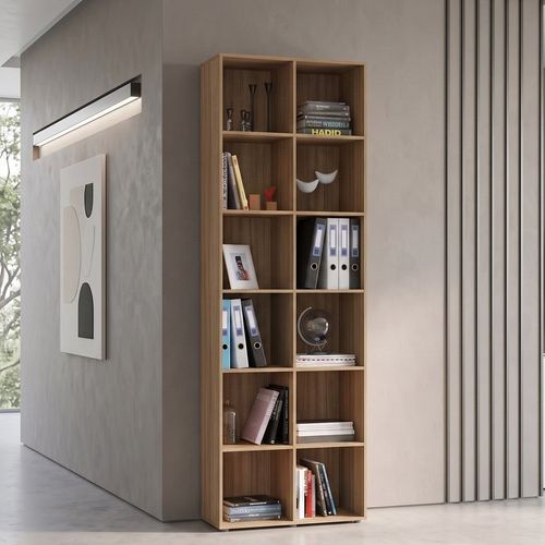 Estante de Livros 74CMX221CM 12 Nichos Caracol Marrom/Castanho Castanho