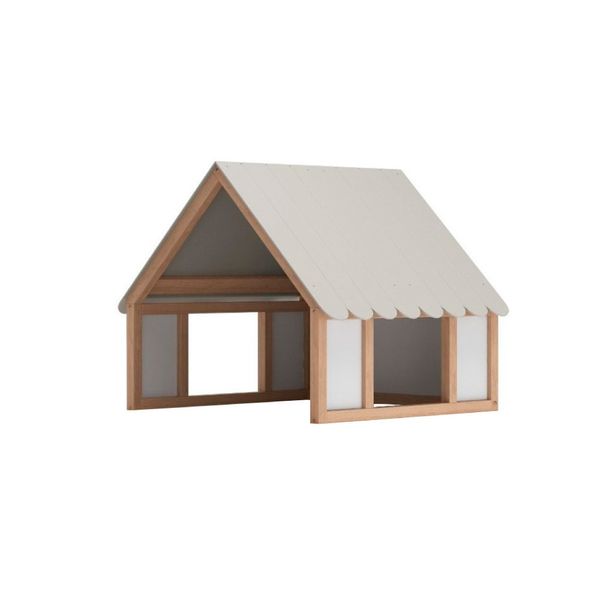 Telhado para Cama Infantil Fun Quater - Carvalho/Areia/Branco