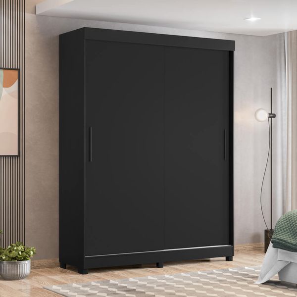 Guarda-Roupa Spin Flex 2 Portas e 2 Gavetas - Preto/Carvalho