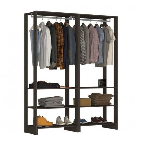 Estante Closet Yes 160cm com 2 Cabideiros - Grafite
