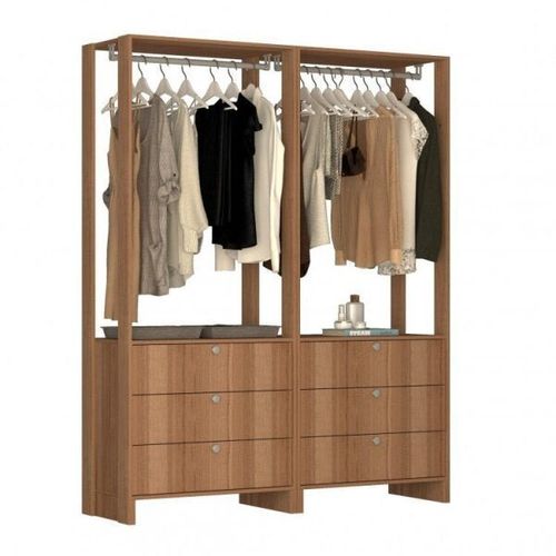 Estante Closet Yes com 6 Gavetas e 2 Cabideiros - Montana