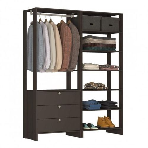 Estante Closet Yes 160cm com 3 Gavetas e 6 Nichos - Grafite
