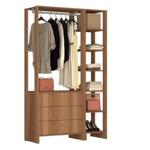 Estante Closet Yes 120cm 1 Cabideiro e 6 Nichos - Montana