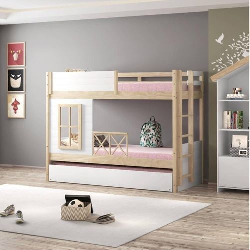 Treliche Infantil Garden c/ Janela e Grade Natural/Branco – Casatema