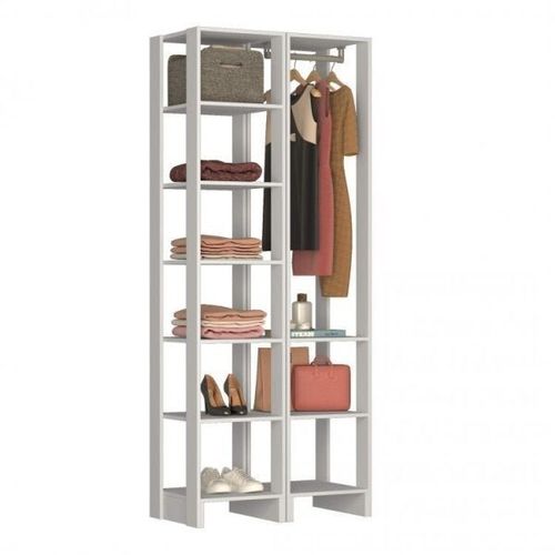 Estante Closet Yes 80cm com 9 Prateleiras - Branco