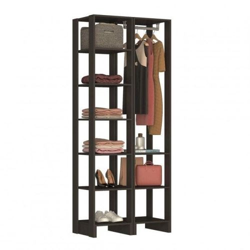 Estante Closet Yes 80cm com 9 Prateleiras - Grafite
