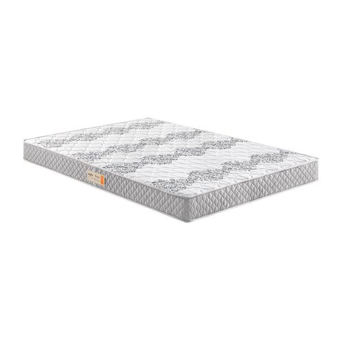 Colchão Casal Ecoline Espuma D45 Bordado 138X188X20Cm Cinza/Branco