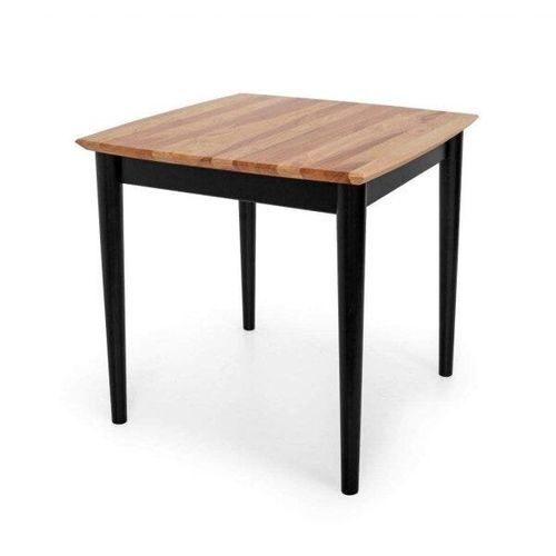 Mesa de Jantar Quadrada Milena 80 cm Madeira Eucalipto - Natural/Preto