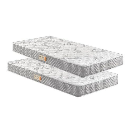 Kit 2 Colchões Solteiro D23 Ecoline 78x188x14 Ecoflex Cinza