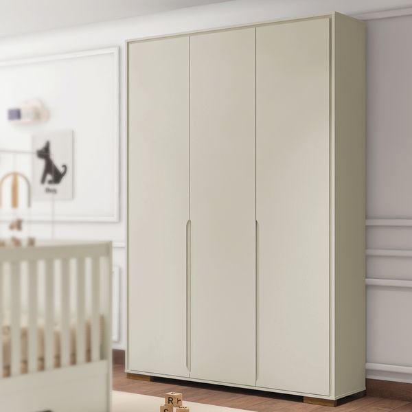 Guarda Roupa Infantil Sloan com 3 Gavetas e 3 Portas - Off White