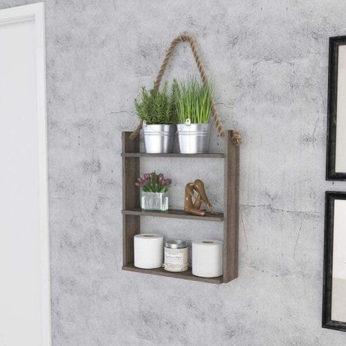 Prateleira Decorativa com Corda de Sisal - Rústico