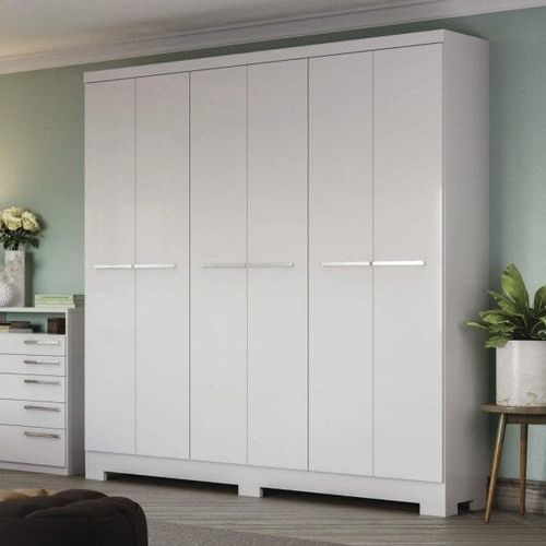 Guarda-Roupa Casal 6 Portas 2 Gavetas Internas E530 Kappesberg Branco