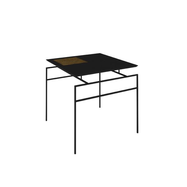 Mesa de Canto Quadrada Marselha 60 cm - Preto