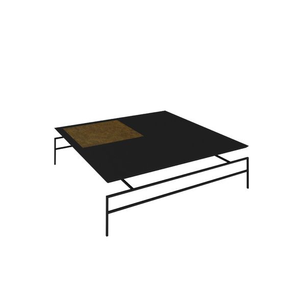 Mesa de Centro Quadrada Marselha 100 cm - Preto
