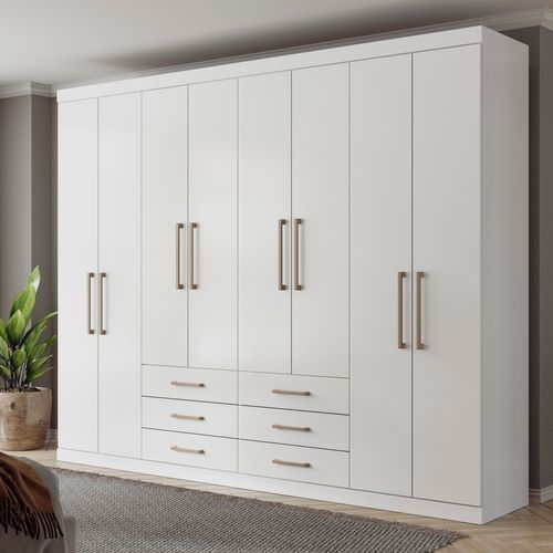 Guarda Roupa Master com 8 Portas - Branco