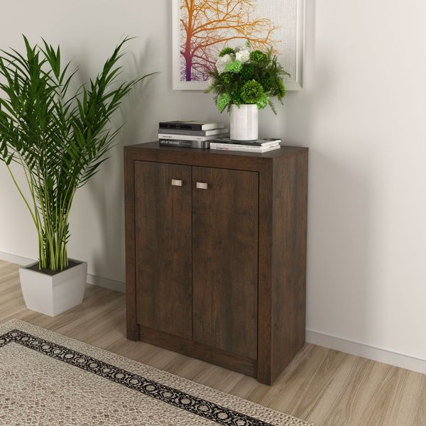 Balcão para Escritório 60cm com 2 Portas e 1 Prateleira ME4103 Rústico