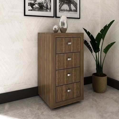 Gaveteiro com 4 Gavetas - Nogal