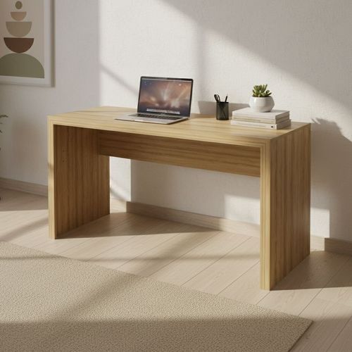 Escrivaninha Mesa Escritório ME4135 127cm Amêndoa Marrom Amendoa