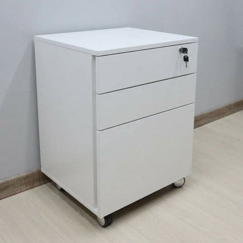 Gaveteiro Arquivo 48,8x64,5cm com Chave e Rodízio ME4148 Branco Branco