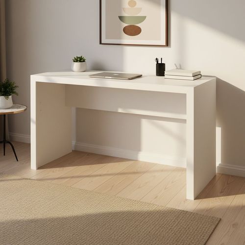 Escrivaninha Mesa Escritório ME4135 127cm Branco Branco