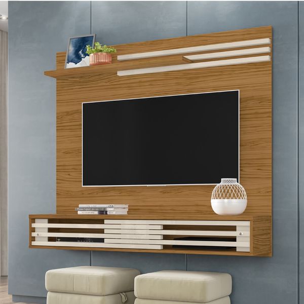 Rack Suspenso Frizz Sublime para TV de 55" - Off White/Natural