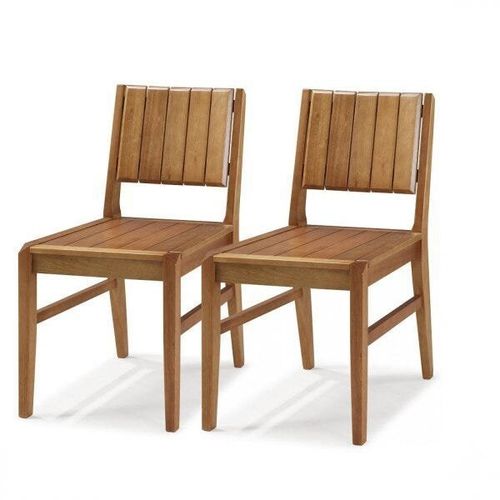 Kit 2 Cadeiras Angra em Madeira Eucalipto - Mel