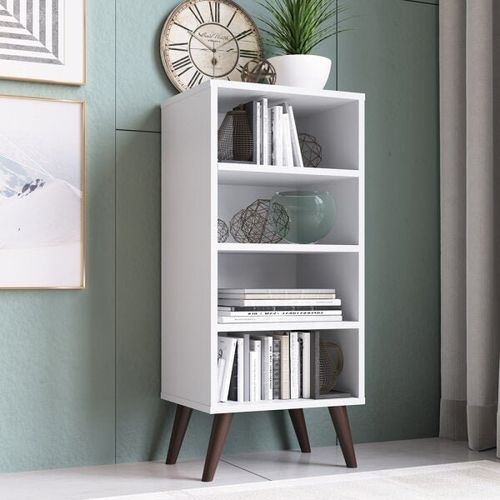 Estante Retrô com 4 Nichos 38,5 cm - Branco