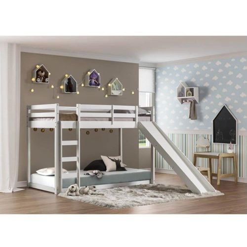 Beliche Montessoriano Prime com Escorregador 137cm em Laca Branco - Casatema