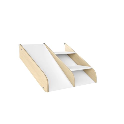 Kit Escadinha com Mini Escorregador II Branco/Natural - Casatema