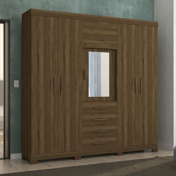 Guarda Roupa Virtus com 6 Portas - Cedro
