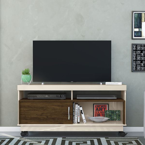 Rack Artur para TV de até 50"- Off White/Savana